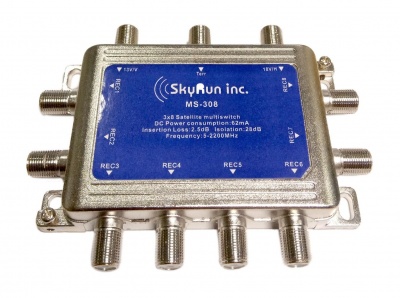 Мультисвич SkyRun MS-308, 3 входа - 8 выходов, оконечный